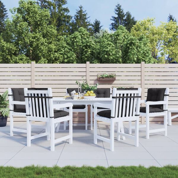 vidaXL Perne scaun spătar mic 6 buc. melanj antracit 100x50x7cm textil