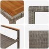 vidaXL Set de masă pentru grădină 7 pcs Gri poliratan
