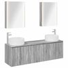 vidaXL Set dulap baie 5 pcs Sonoma gri Lemn prelucrat