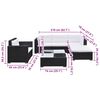 vidaXL Set mobilier de grădină cu perne, 6 piese, negru, poliratan