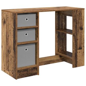 vidaXL Birou cu sertar Lemn vechi 100 x 40 x 75 cm Lemn compozit