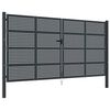 vidaXL Poartă de grădină antracit 400x175 cm oțel