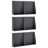 vidaXL Zid de sprijin 6 buc. 40 x 12 x 40 cm Oțel Antracit