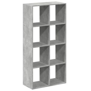 vidaXL Bibliotecă/separator cameră gri beton 69,5x29x137,5 cm lemn