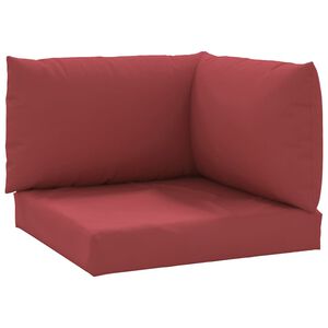 vidaXL Perne pentru canapea din paleți, 3 buc., roșu vin, textil