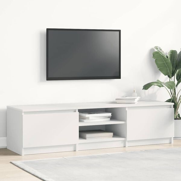 vidaXL Dulap TV, alb, 140x40x35,5 cm, lemn prelucrat