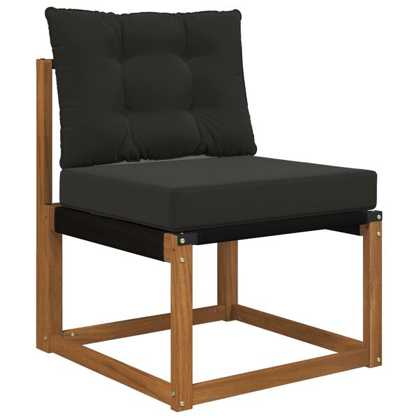 vidaXL Perna pentru canapea de exterior 2 pcs Negru Poliester