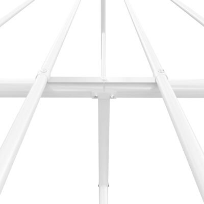 vidaXL Cadru de pat metalic cu tăblie de cap/picioare, alb, 180x200 cm