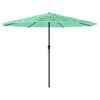 vidaXL Umbrelă soare de grădină cu st&acirc;lp din oțel verde 324x324x247 cm