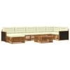 vidaXL Set de canapele de exterior 8 buc. Natural și Crem