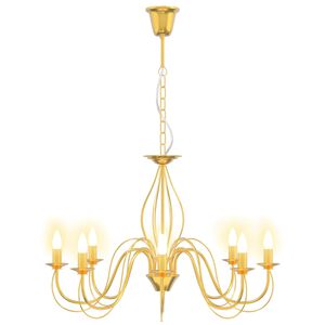 vidaXL Lustră reglabilă E14 Metal Auriu &Oslash; 78 x 101 cm