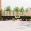 vidaXL Set de canapele de exterior cu pernă 9 pcs Natural și Negru