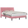 vidaXL Cadru de pat cu headboard Roz 140 x 200 cm Catifea