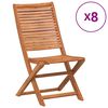 vidaXL Scaune pliabile 8 buc 51x66x95 cm lemn masiv de salc&acirc;m