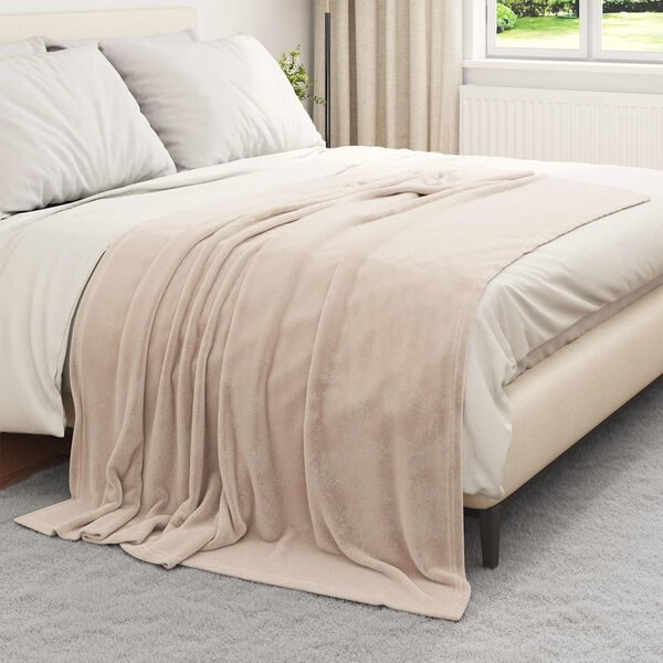 vidaXL Pături de aruncat 6 pcs Bej 150 x 200 cm Molton