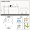 LECHUZA Jardinieră CLASSICO Color 18 ALL-IN-ONE, alb