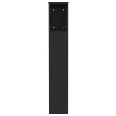 vidaXL Tăblie de pat cu dulap, negru, 120x18,5x102,5 cm
