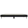 vidaXL Cadru de pat, negru ,135x190 cm, lemn prelucrat