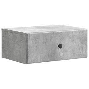 vidaXL Dulap de noapte suspendat cu sertar Gri Beton 49 x 34,5 x 20 cm