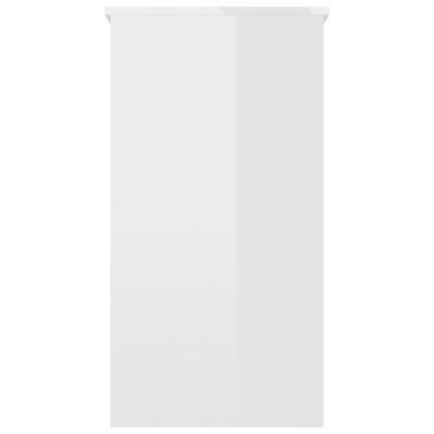 vidaXL Birou, alb extralucios, 80 x 40 x 75 cm, PAL