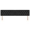 vidaXL Tăblie cap cu headboard Negru 200 cm Piele artificială
