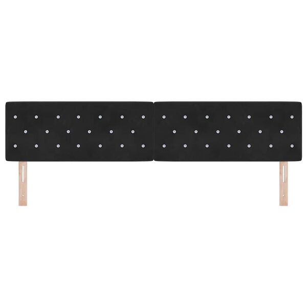 vidaXL Tăblie cap cu headboard Negru 200 cm Piele artificială