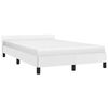 vidaXL Cadru de pat cu tăblie fără saltea, alb, 120x200 cm