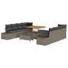 vidaXL Set de canapele pentru grădină Gri Rattan poli