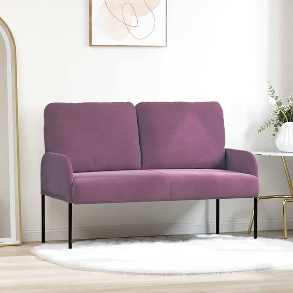 vidaXL Canapele cu pernă 110cm Violet placaj