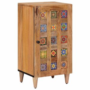 vidaXL Bufet cu depozitare natural 40 x 33 x 75 cm Lemn de mango solid