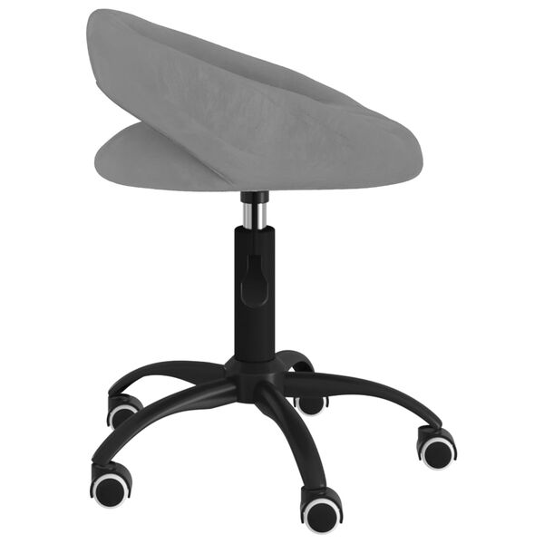 vidaXL Scaune de bucătărie pivotante, 4 buc., gri, catifea