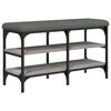 vidaXL Bancă de pantofi, gri sonoma, 82x32x47 cm, lemn prelucrat