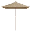 vidaXL Umbrelă soare de grădină st&acirc;lp din lemn taupe 198x198x231 cm