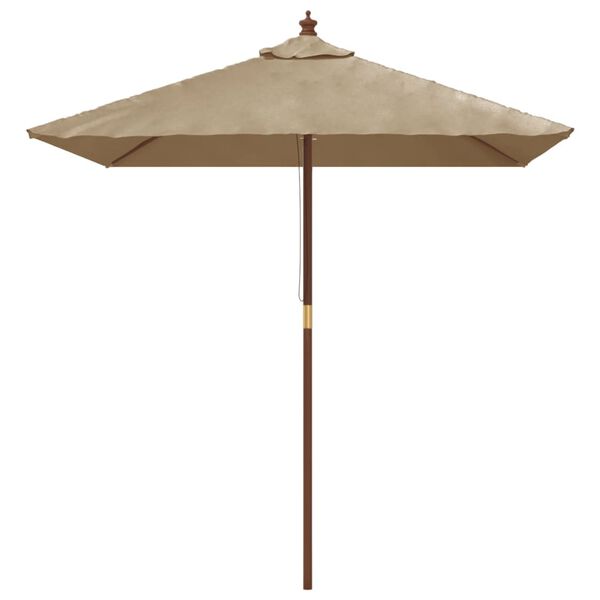 vidaXL Umbrelă soare de grădină st&acirc;lp din lemn taupe 198x198x231 cm