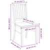 vidaXL Scaune de dining 2 pcs Alb 50 x 52,5 x 91 cm
