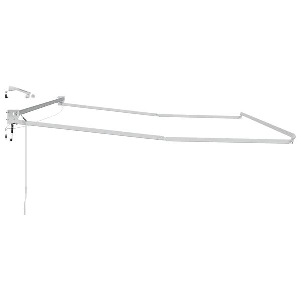 vidaXL Cadru copertină retractabil electric Alb 4 x 2 m Aluminiu