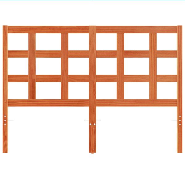 vidaXL Tăblie de pat, maro ceruit, 135 cm, lemn masiv de pin