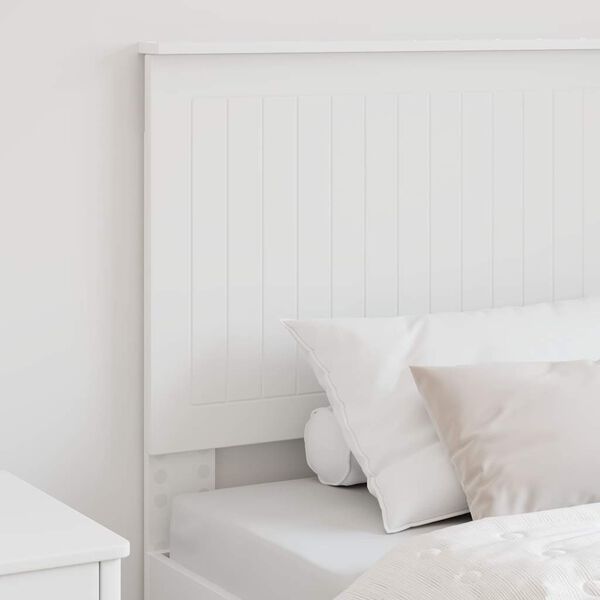 vidaXL Tăblie cap cu headboard Alb 90 cm Lemn compozit