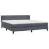 vidaXL Pat box spring cu saltea, gri &icirc;nchis, 180x210 cm, catifea