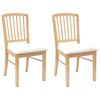 vidaXL Scaune de dining 2 pcs natural 50 x 52,5 x 91 cm