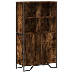 vidaXL Dulap &icirc;nalt, stejar fumuriu, 79,5x35,5x137,5 cm, lemn prelucrat