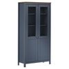 vidaXL Dulap &icirc;nalt Hill, gri, 85x37x170,5 cm, lemn masiv de pin