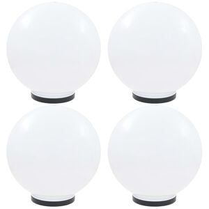 vidaXL Lămpi glob cu LED, 4 buc., 40 cm, PMMA, sferic