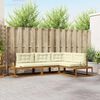 vidaXL Set de canapele de exterior 4 Bucată Natural și Crem