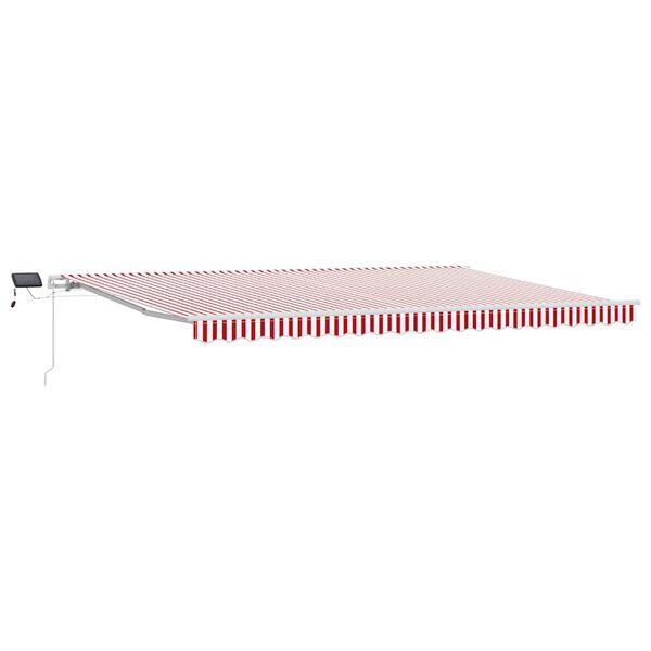 vidaXL Cortina Retractabilă Manual Roșu și Alb 500 &times; 350 cm