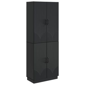 vidaXL Set de Dulapuri 2 buc. Negru Lemn prelucrat
