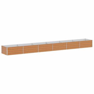vidaXL Strat &icirc;nălțat de grădină argintiu 600x80x45 cm oțel galvanizat
