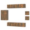 vidaXL Set dulap TV, 8 piese, stejar fumuriu, lemn prelucrat