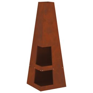 vidaXL Cuptor de foc Maro 35 x 35 x 100 cm