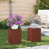 vidaXL Suport pentru plante 2 pcs Ruginit 24 x 24 x 35 cm